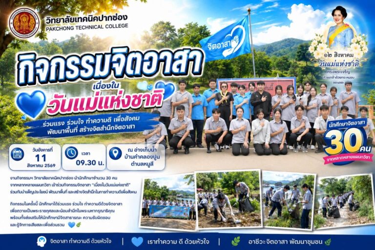 กิจกรรมจิตอาสา เนื่องในวันแม่แห่งชาติ